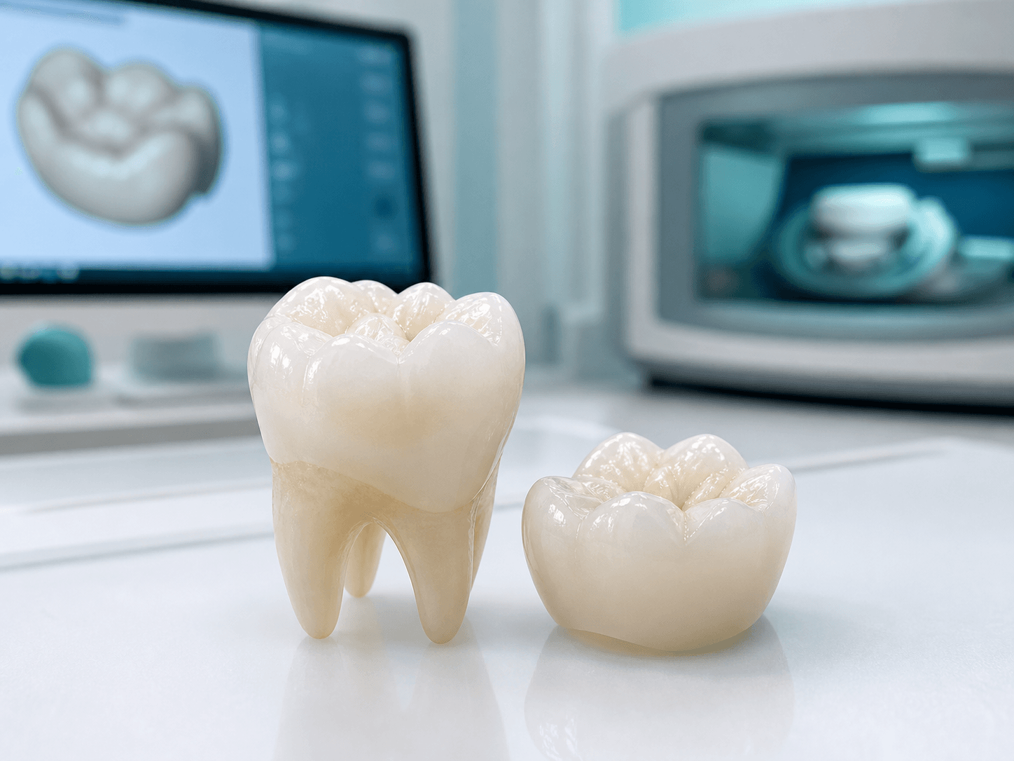 Prirodni zub i bezmetalna keramička krunica u digitalnoj laboratoriji